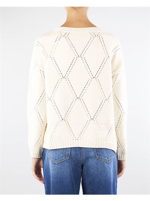 Oversized diamond-pattern cotton sweater Max Mara Weekend MAX MARA WEEKEND | Sweater | ABBOZZI1